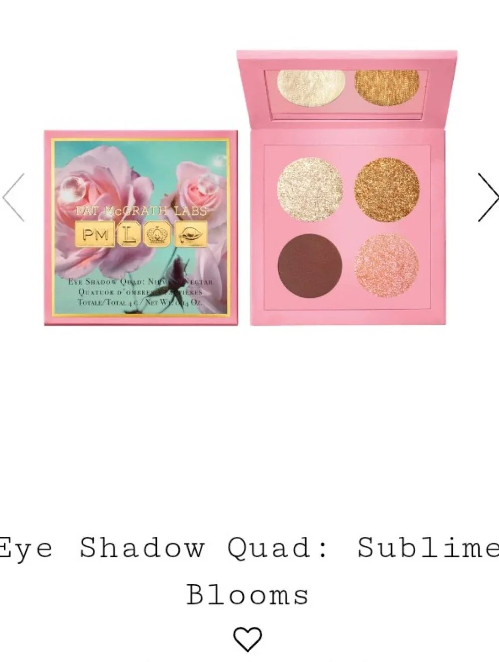 Pat McGrath Sublime Blooms Eye Shadow Quad - Pink - Picture 1 of 4